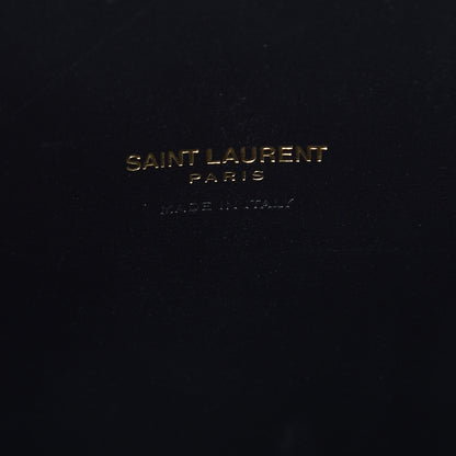 Saint Laurent Calfskin Crocodile Embossed Small Sac de Jour Black 6 of 8