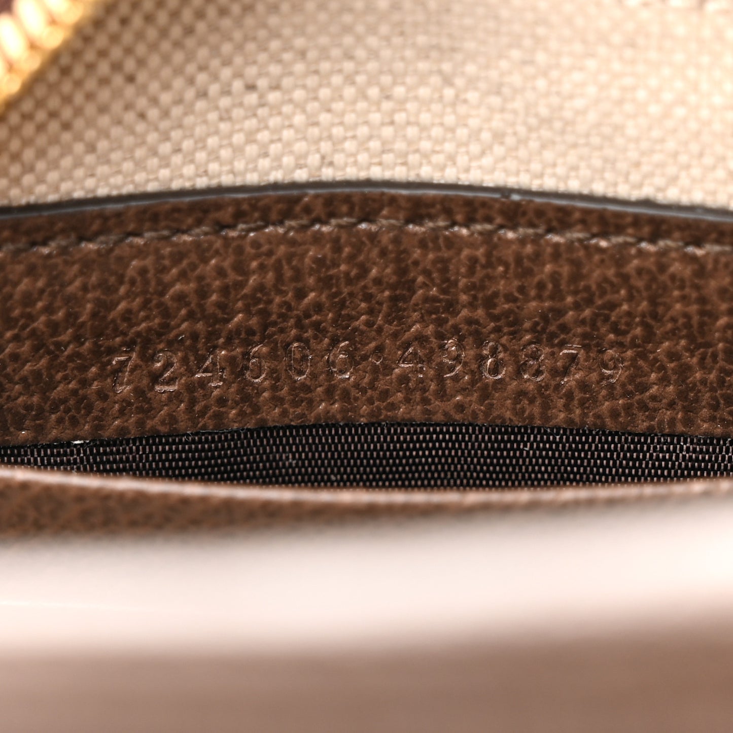 GG Supreme Monogram Textured Dollar Calfskin Web Mini Ophidia Top Handle Bowler Bag Beige Ebony New Acero