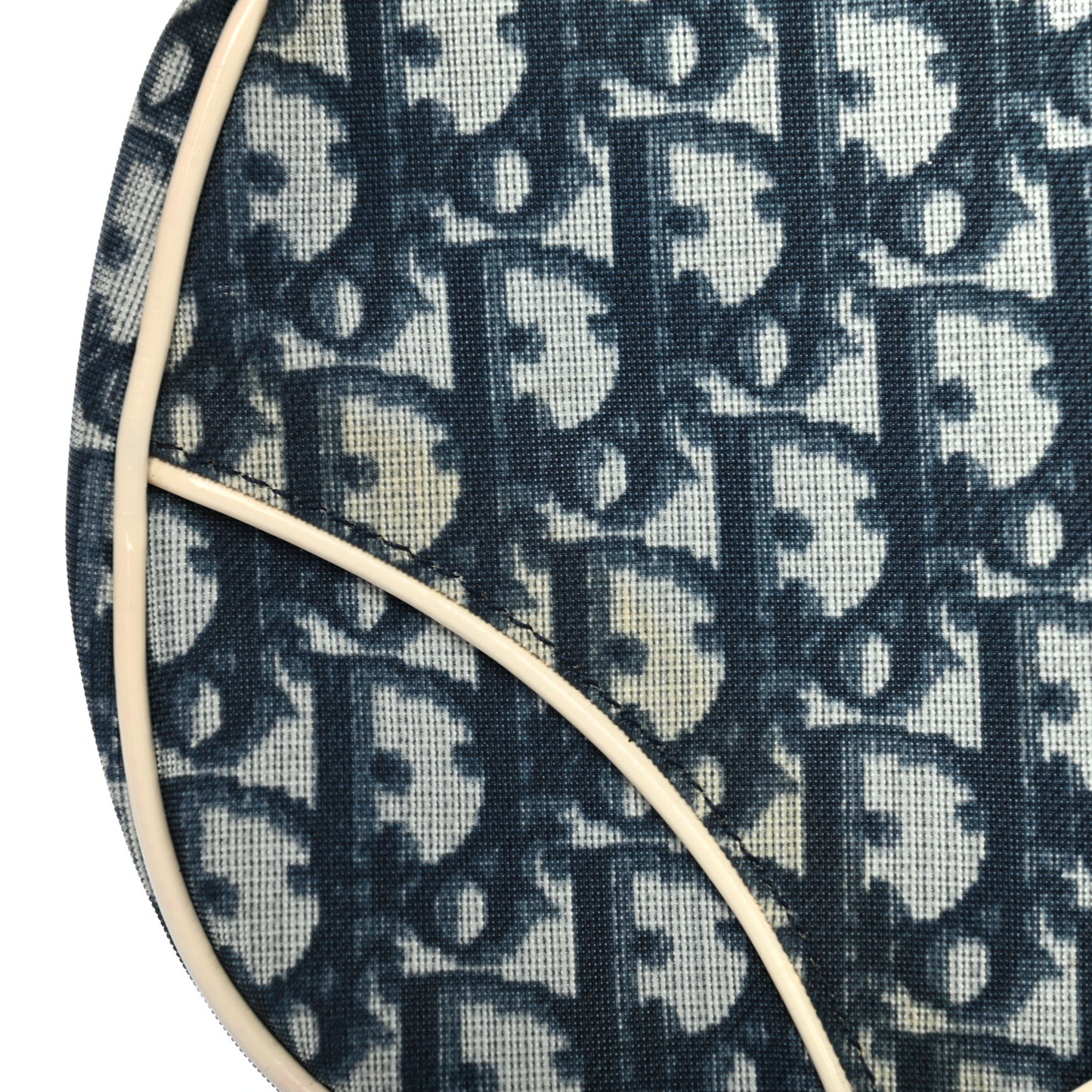 Monogram Mini Saddle Pochette White Blue