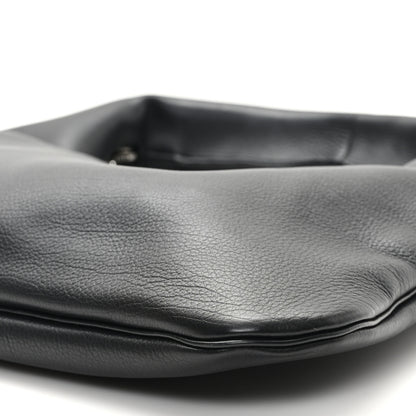 The Row Grained Calfskin Small Everyday Shoulder Bag Black 9 of 9