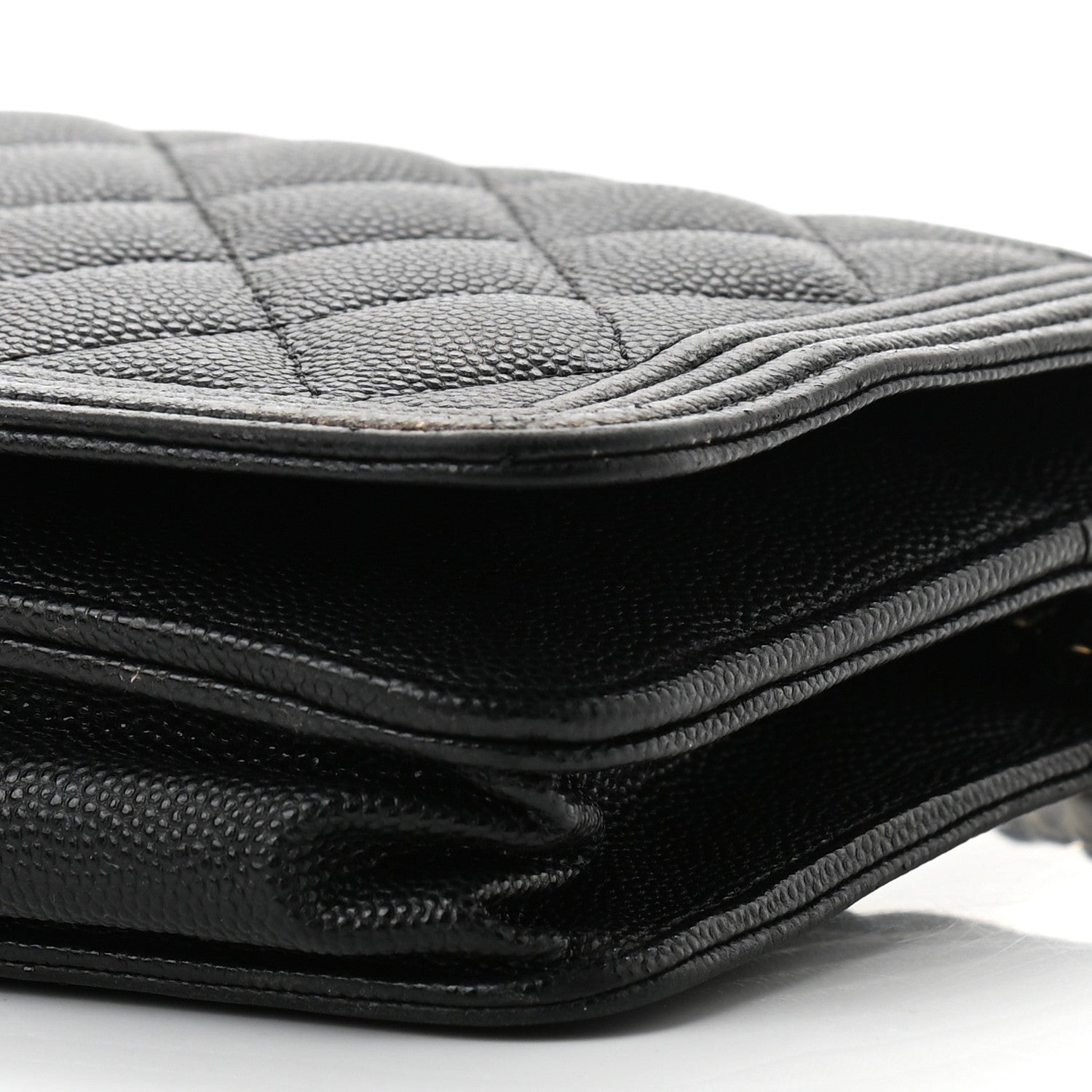 Chanel Caviar Quilted Boy Wallet On Chain WOC Black 11 of 12