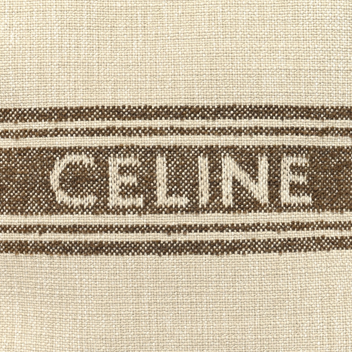 Jacquard Striped Large Cabas Thais Tobacco Tan