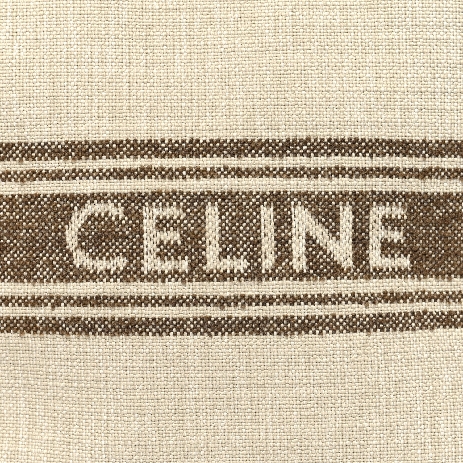 Celine Jacquard Striped Large Cabas Thais Tobacco Tan 7 of 11