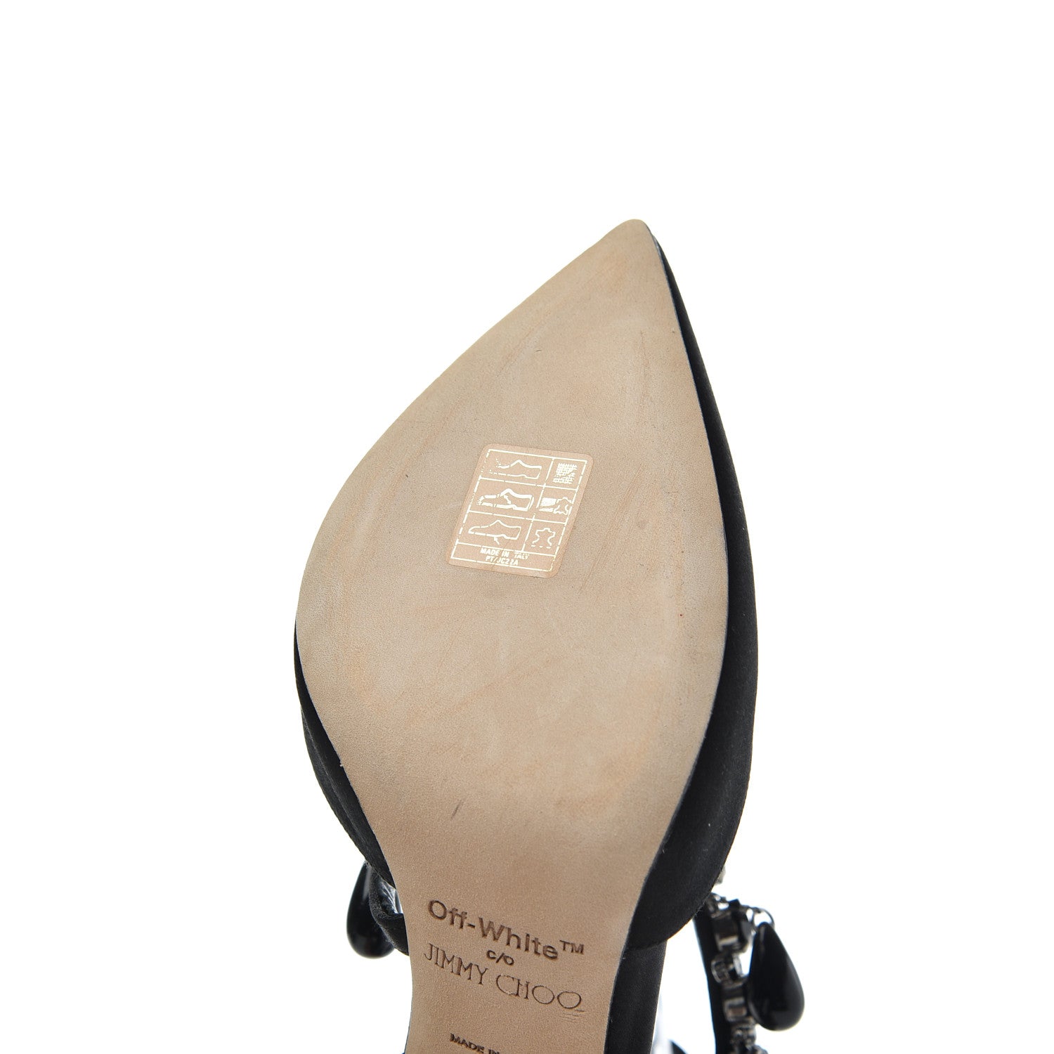 Jimmy Choo x OFF-WHITE Satin Victoria 100 Pumps 36 Black 8 of 9