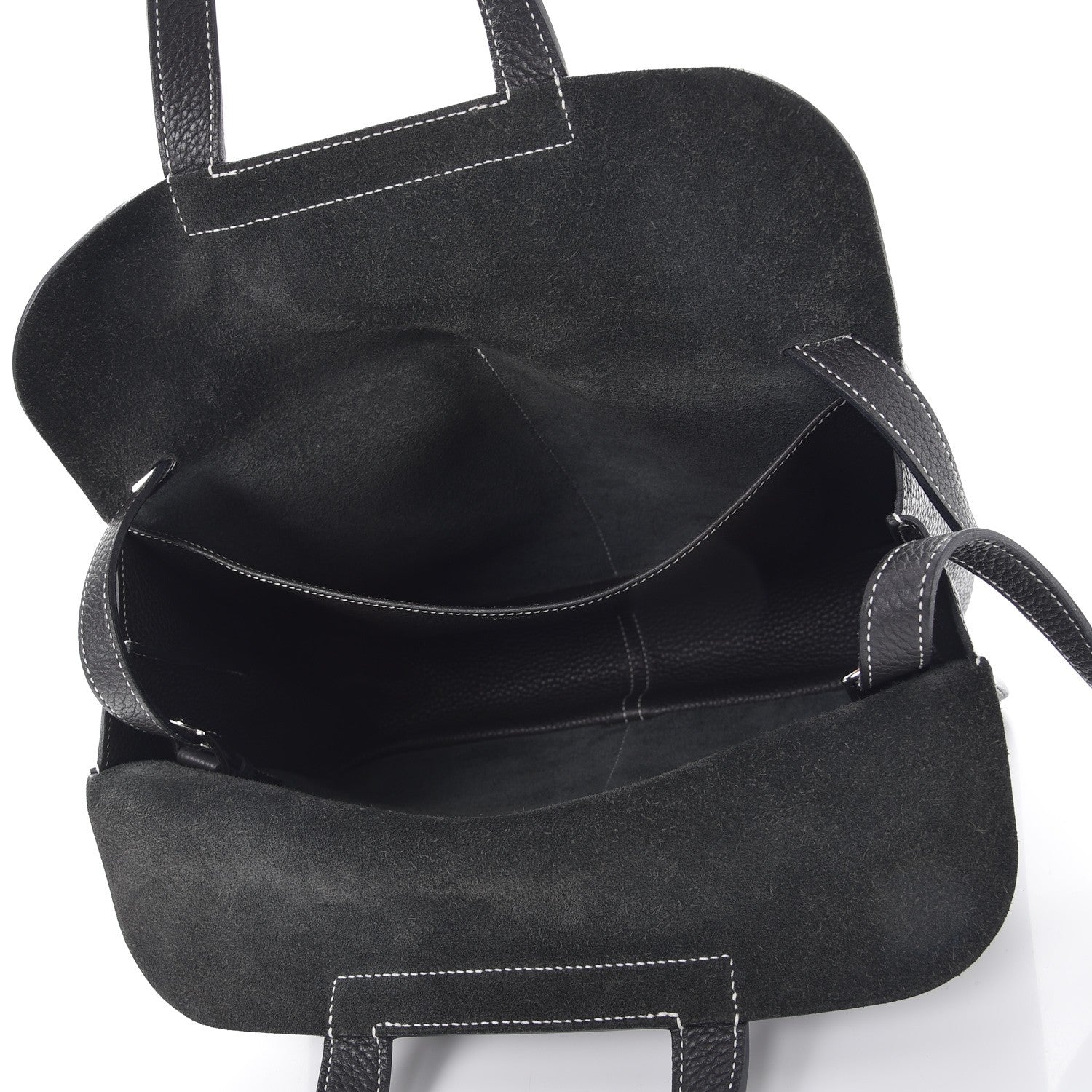 Hermes Taurillon Clemence Halzan 31 GM Black 6 of 10