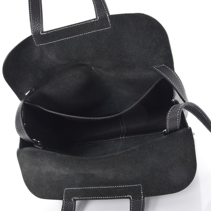 Hermes Taurillon Clemence Halzan 31 GM Black 6 of 10