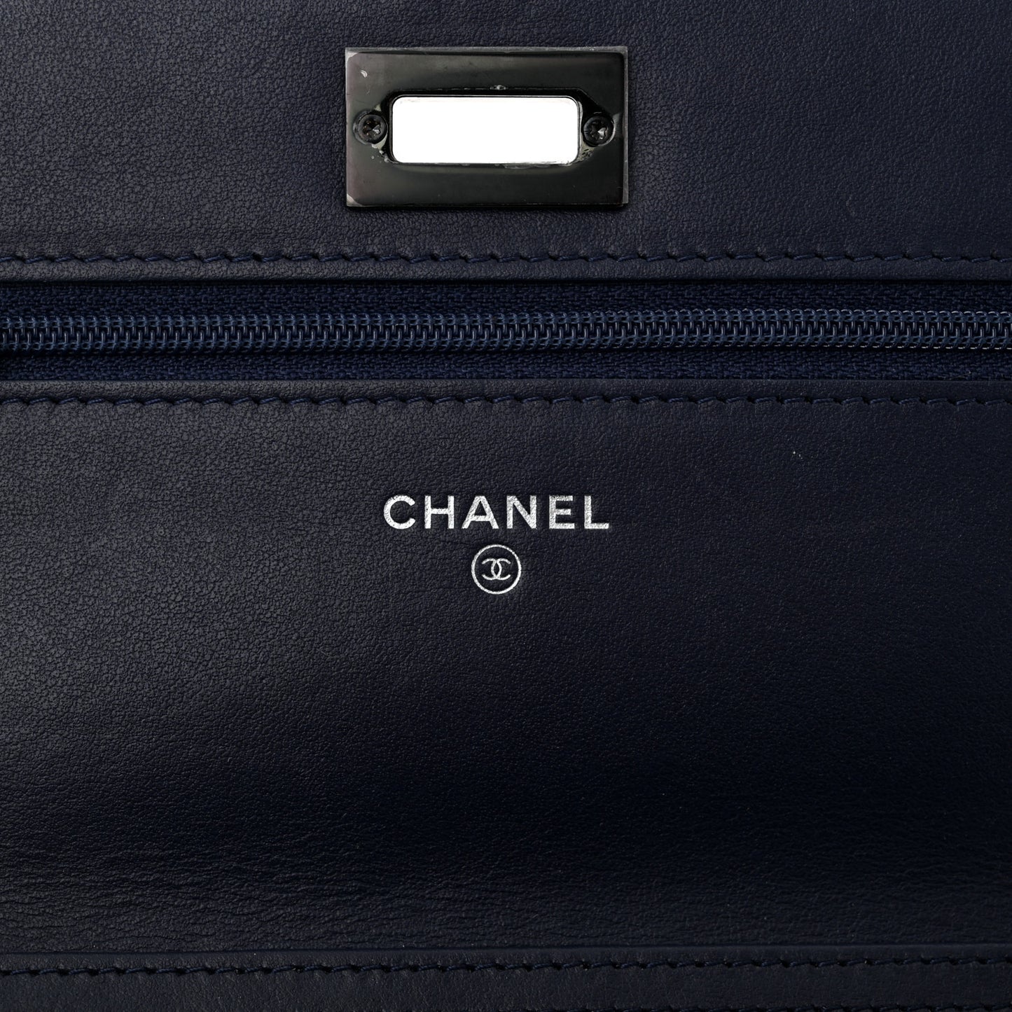 Aged Calfskin Quilted Reissue Wallet On Chain WOC Navy Blue
