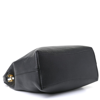 Prada Vitello Phenix Embossed Logo Hobo Black 3 of 4