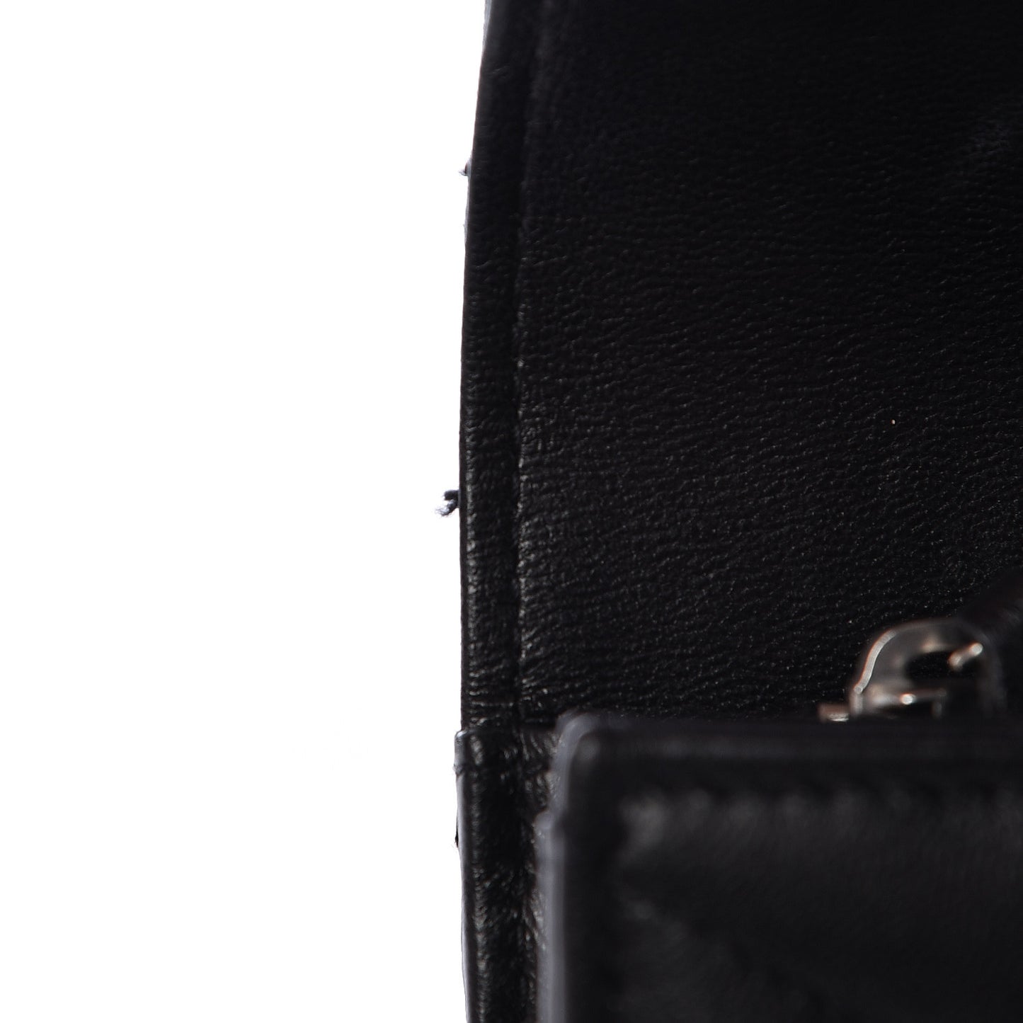 Lambskin Y Quilted Monogram Large Loulou Flap Wallet Black