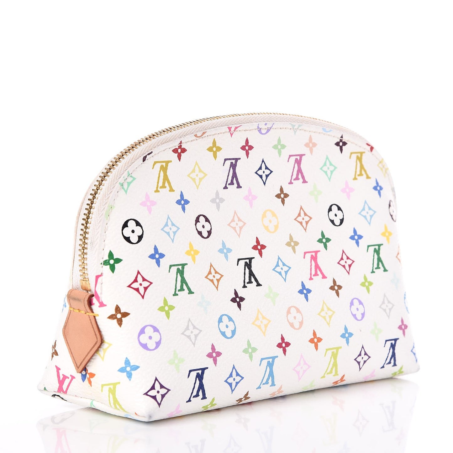 Monogram Multicolor Cosmetic Pouch White Litchi