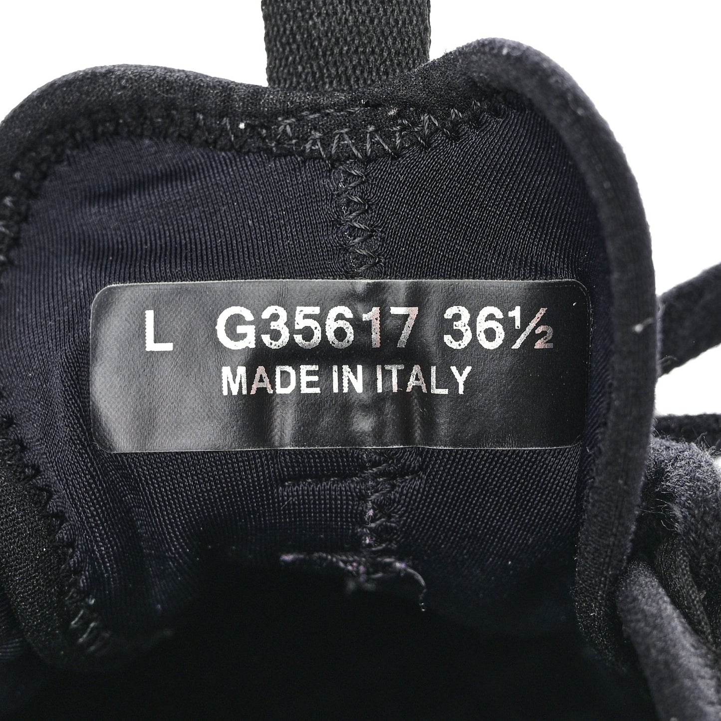 Velvet Calfskin Mixed Fibers CC Sneakers 36.5 Black