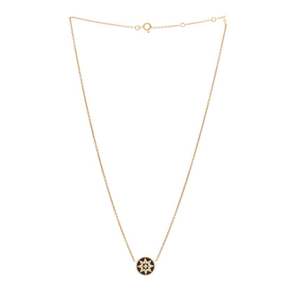 Christian Dior 18K Yellow Gold Diamond Lapis Lazuli Rose Des Vents Necklace 3 of 6