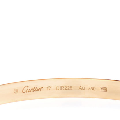 Cartier 18K Yellow Gold LOVE Bracelet 17 4 of 5