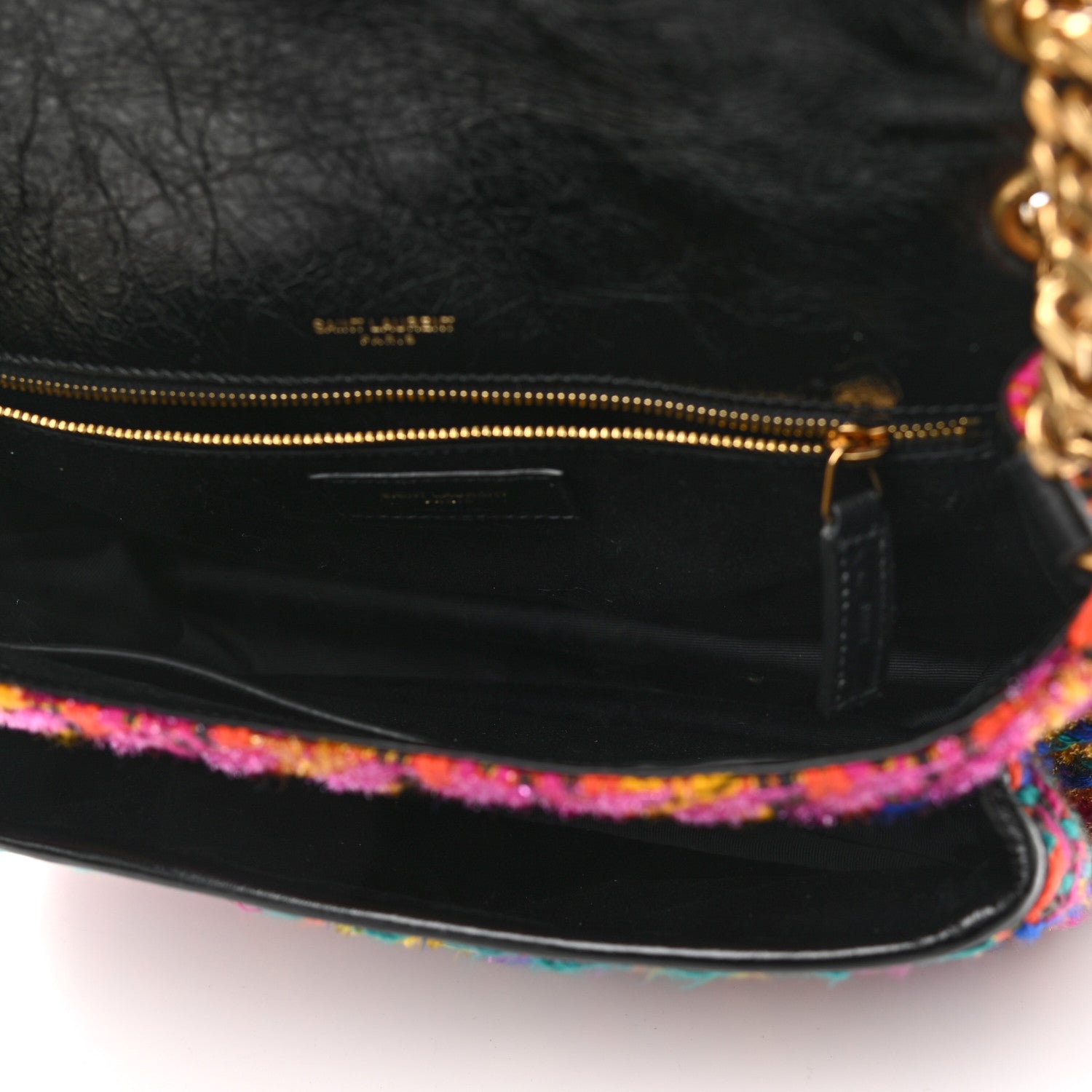 Saint Laurent Tweed Calfskin Matelasse Monogram Medium Niki Chain Satchel Multicolor 5 of 10