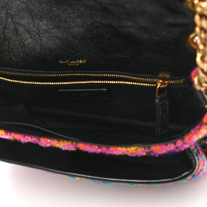 Saint Laurent Tweed Calfskin Matelasse Monogram Medium Niki Chain Satchel Multicolor 5 of 10