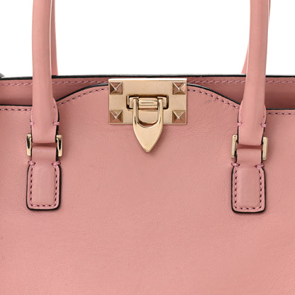 Valentino Garavani Vitello Rockstud Double Handle Tote Pop Gardenia 8 of 14