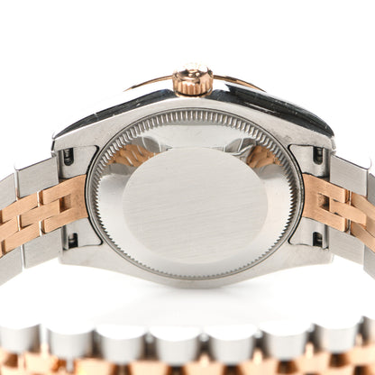 Rolex Stainless Steel 18K Everose Gold Diamond 31mm Oyster Perpetual Datejust Watch Chocolate Roman 178341 4 of 5
