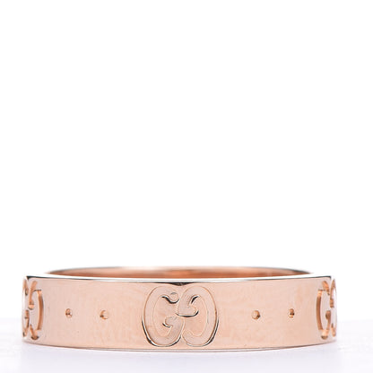 Gucci 18K Rose Gold 4mm Icon Thin Band Ring 49 4.75 3 of 5