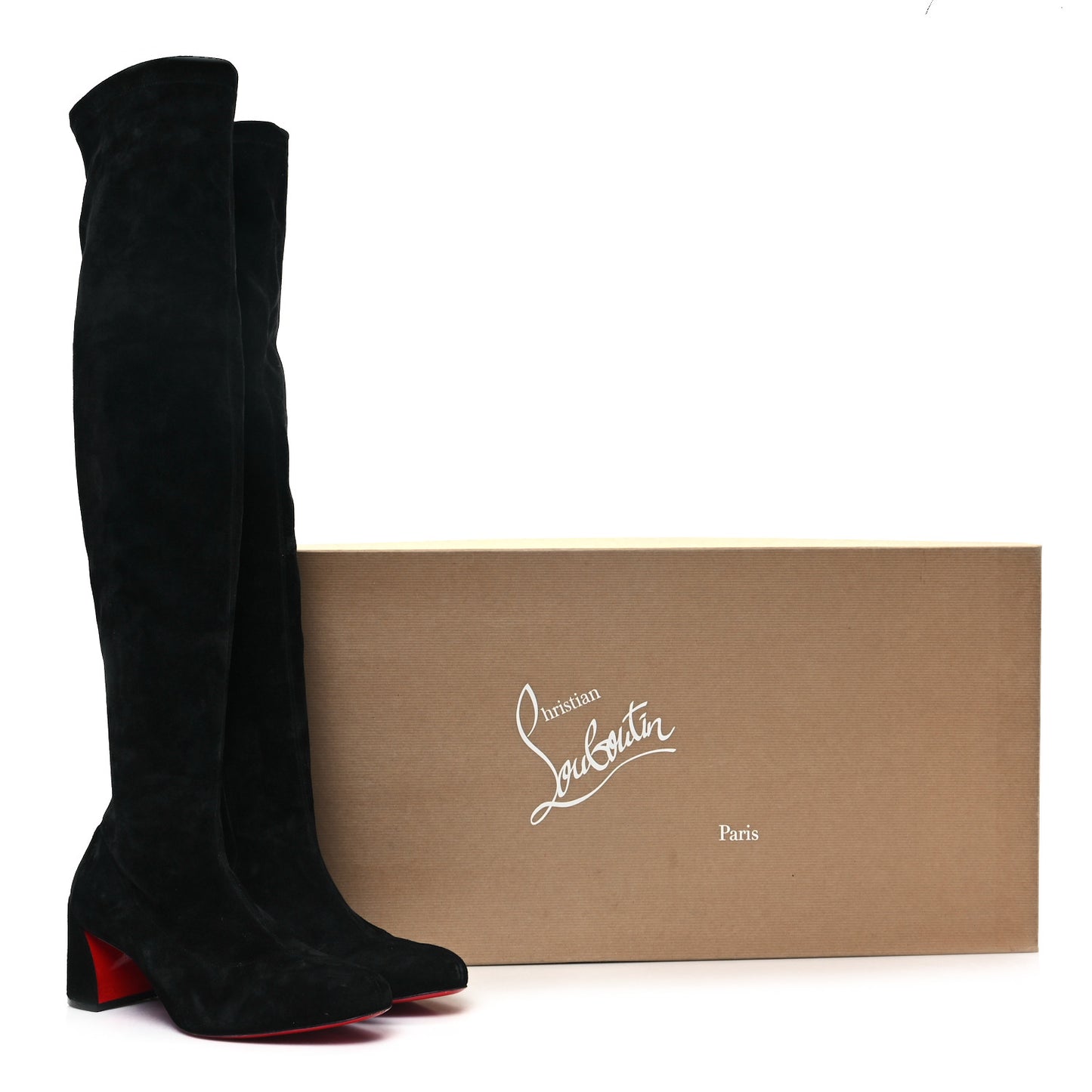 Veau Velours Stretch Turelaboot Alta 55 Over The Knee Boots 41 Black
