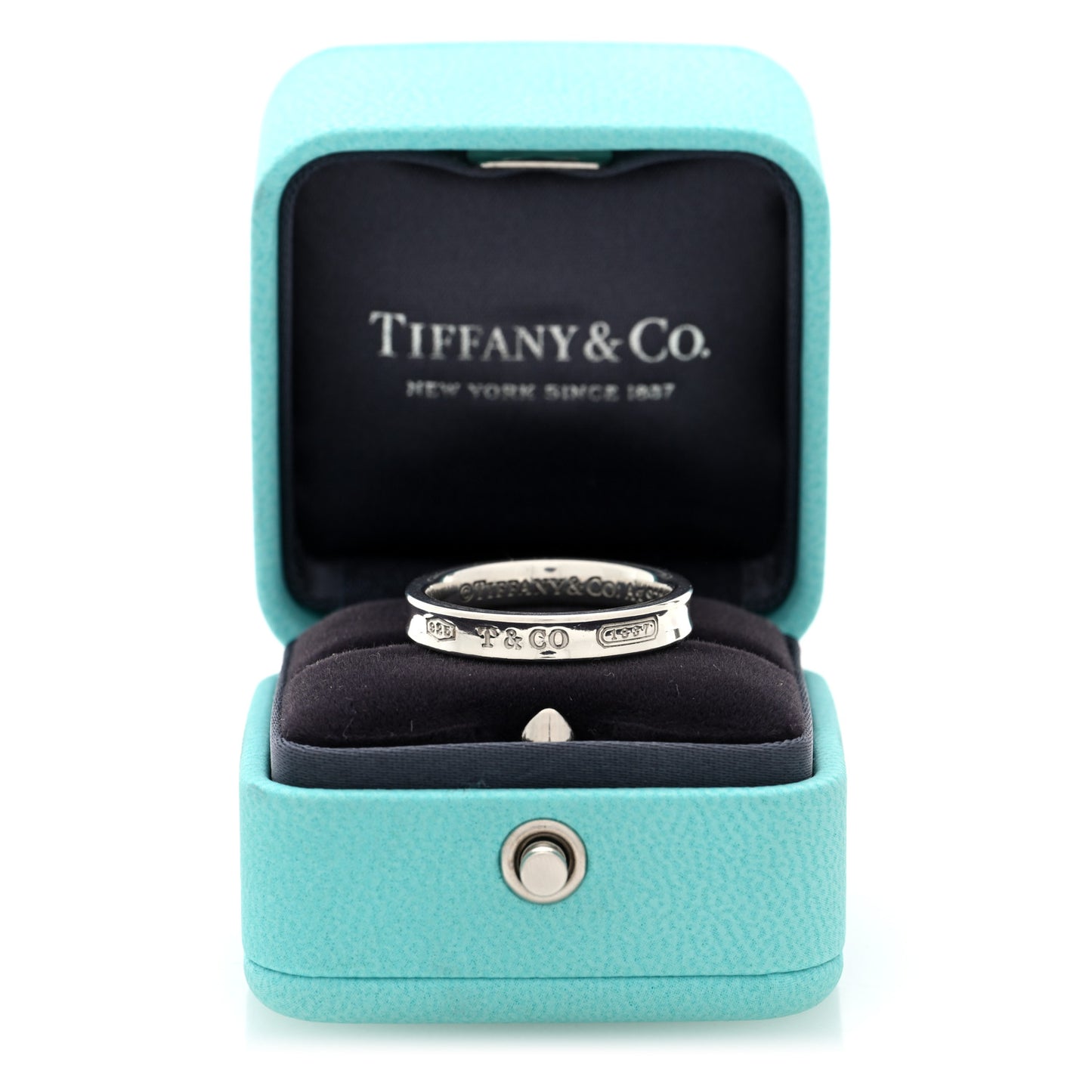 Sterling Silver Narrow 1837 Band Ring 60 9