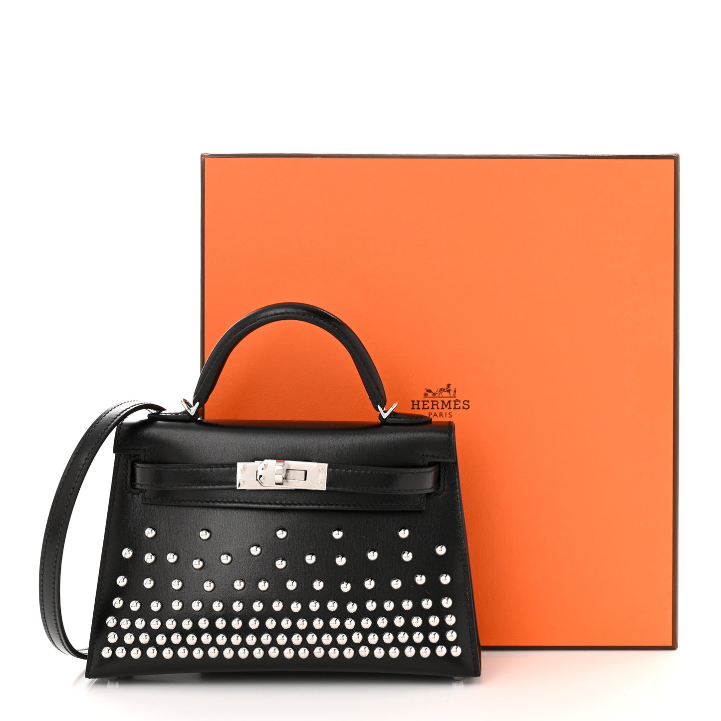 Box Studded Clouté Mini Kelly Sellier 20 Black