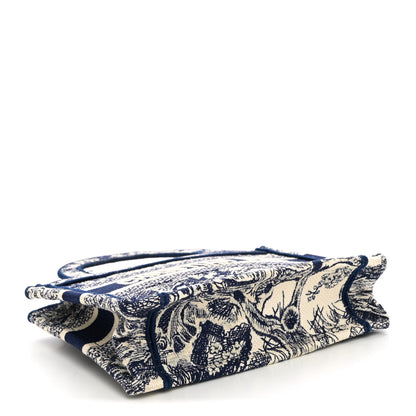 Christian Dior Canvas Embroidered Mini Toile De Jouy Book Tote Blue 3 of 10