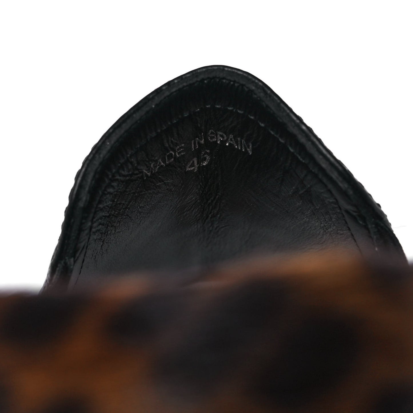 Pony Hair Leopard Print Mens Espadrilles 45 Brown