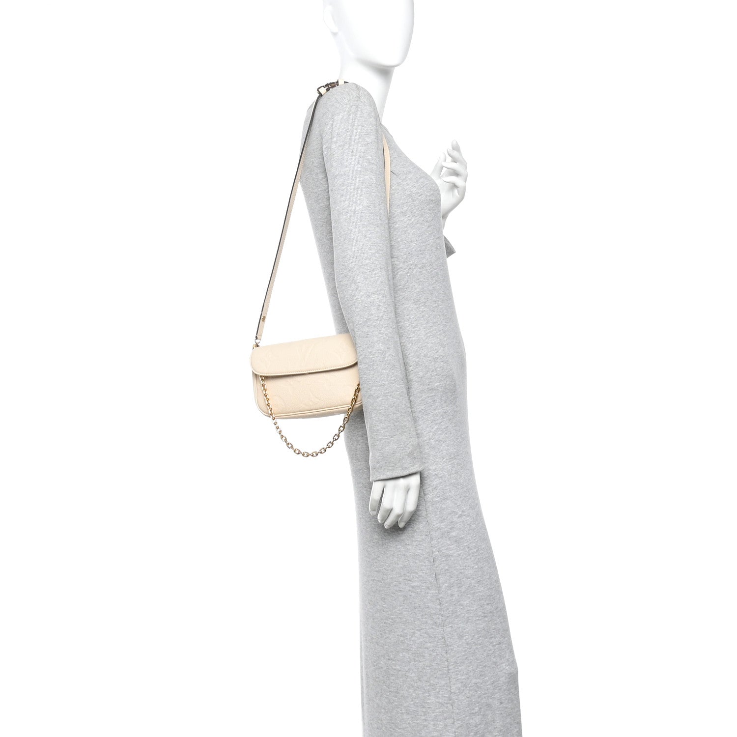 Louis Vuitton Empreinte Monogram Giant Ivy Wallet On Chain Cream 2 of 9