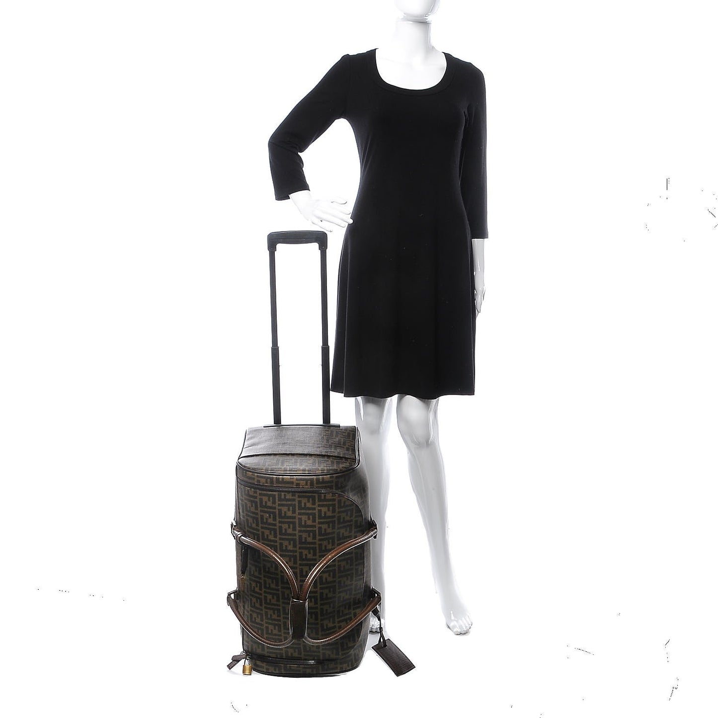 Zucca Spalmati Rolling Duffle Carry On Luggage Tobacco