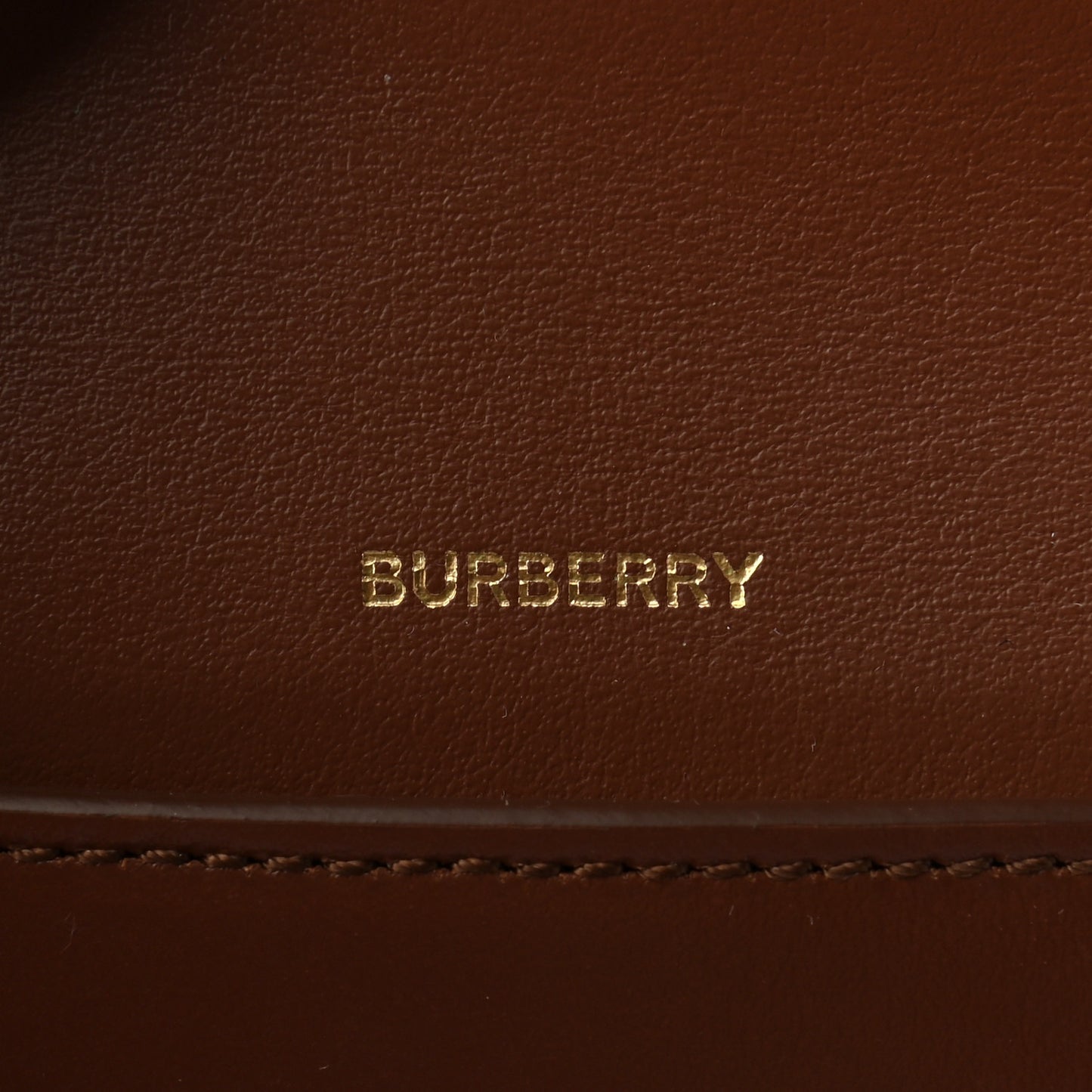 Grainy Calfskin Vintage Check Wallet Brown