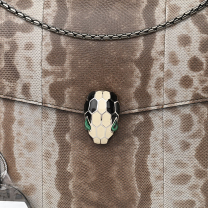 Bulgari Karung Serpenti Forever Medium Shoulder Bag Beige Brown 8 of 10