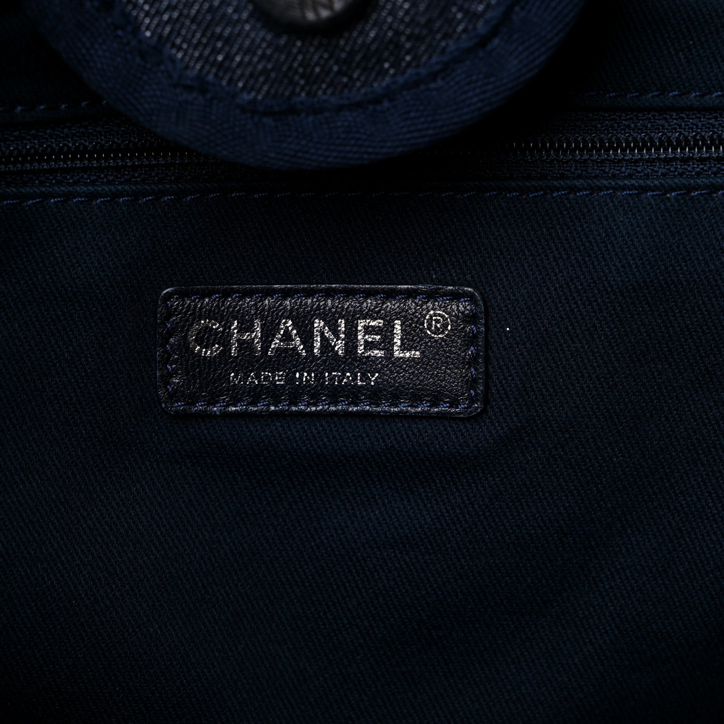 Denim Large Deauville Tote Dark Blue