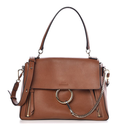 Chloe Calfskin Medium Faye Day Shoulder Bag Tan 1 of 7