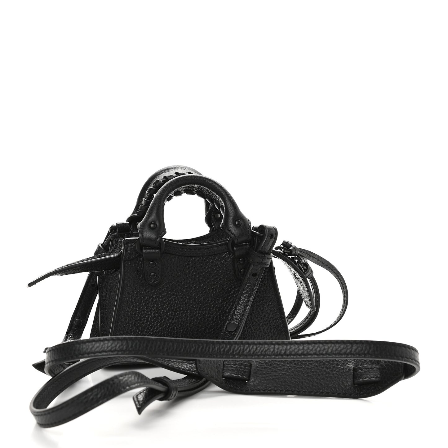 Grained Calfskin Neo Classic Black Hardware Super Nano City Crossbody Black
