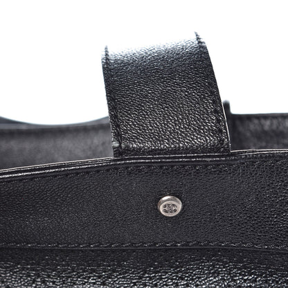 Chanel Goatskin Perforated Large CC Tote Black 11 of 17