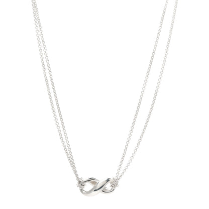 Tiffany Sterling Silver Figure 8 Pendant Necklace 1 of 5