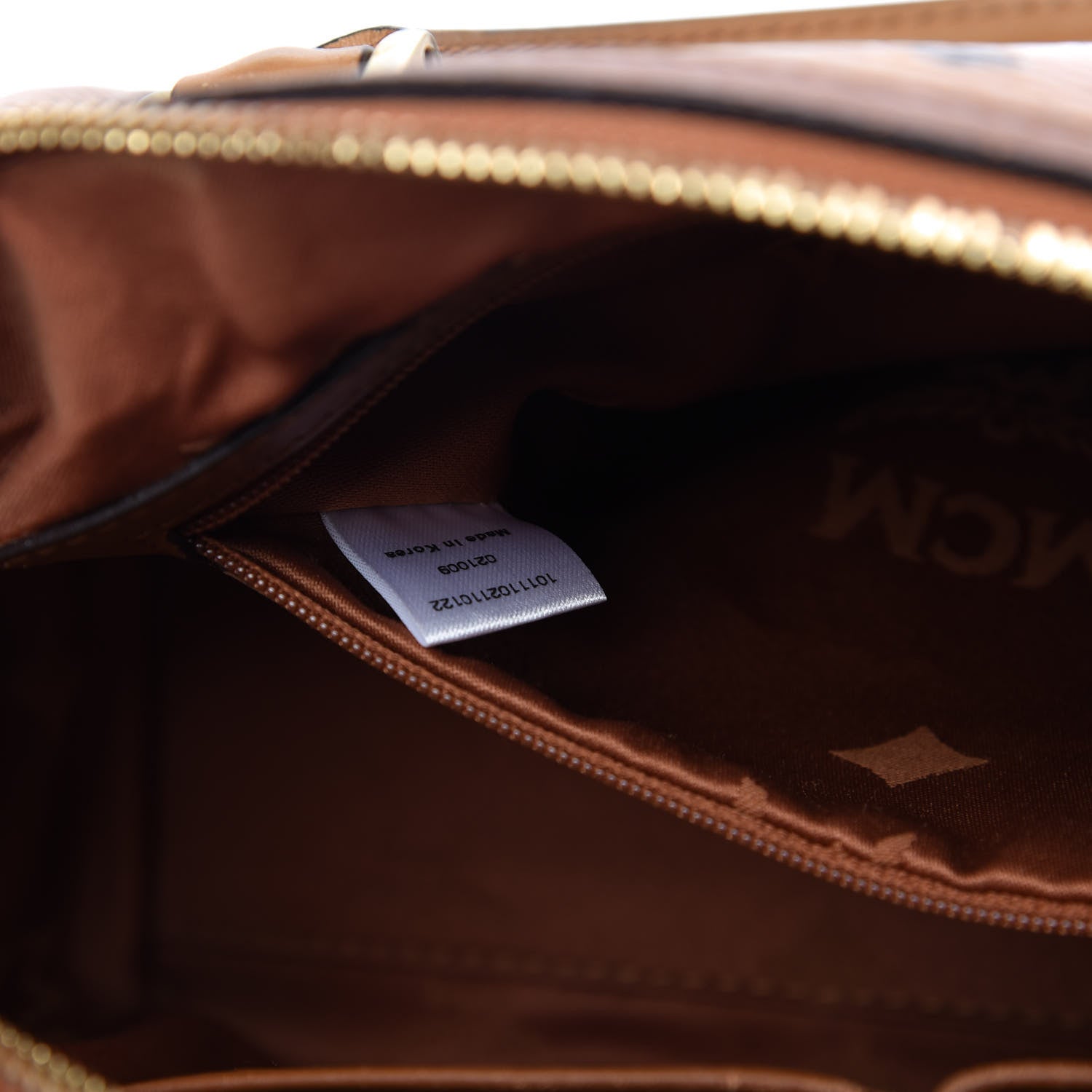 MCM Visetos Boston Bag Cognac 9 of 10