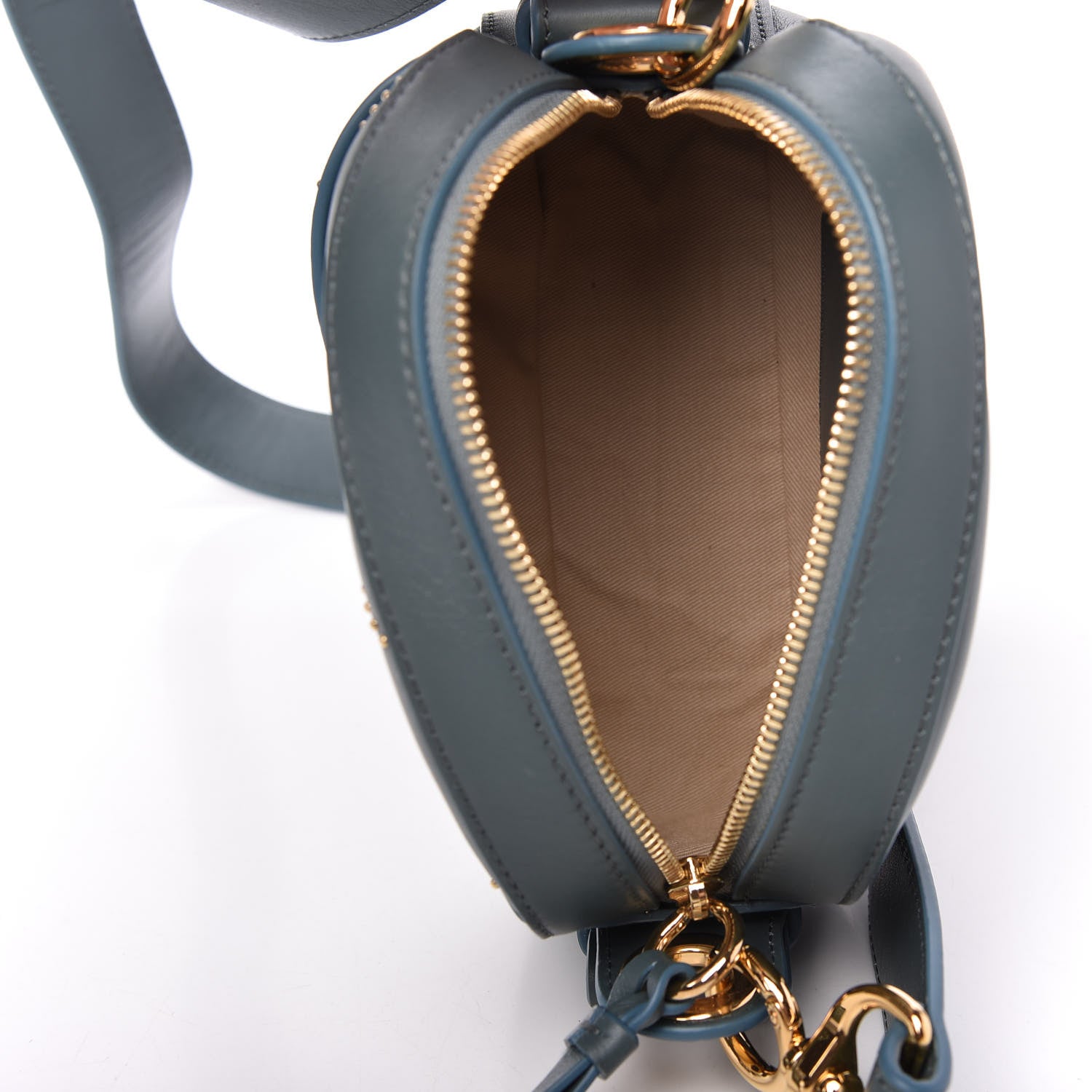 Chloe Smooth Calfskin Little Horses Embroidered Shoulder Bag Cloudy Blue 5 of 10