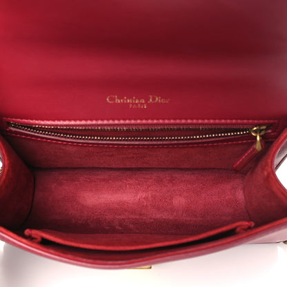 Christian Dior Calfskin Studded Small Diorama Flap Bag Burgundy 5 of 10
