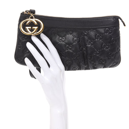 Gucci Guccissima Signature New Britt Wristlet Black 2 of 13
