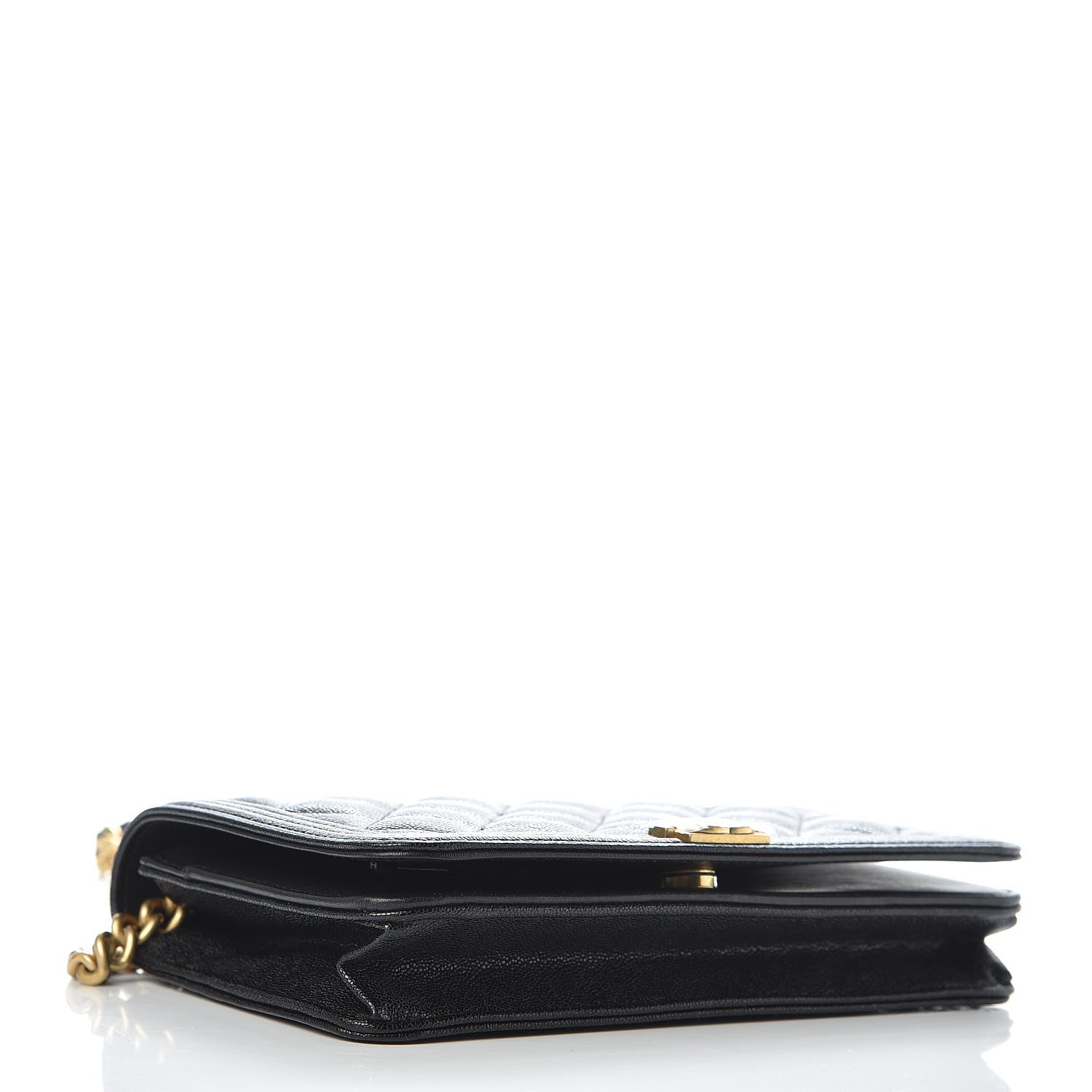 Chanel Caviar Quilted Boy Wallet On Chain WOC Black 4 of 11