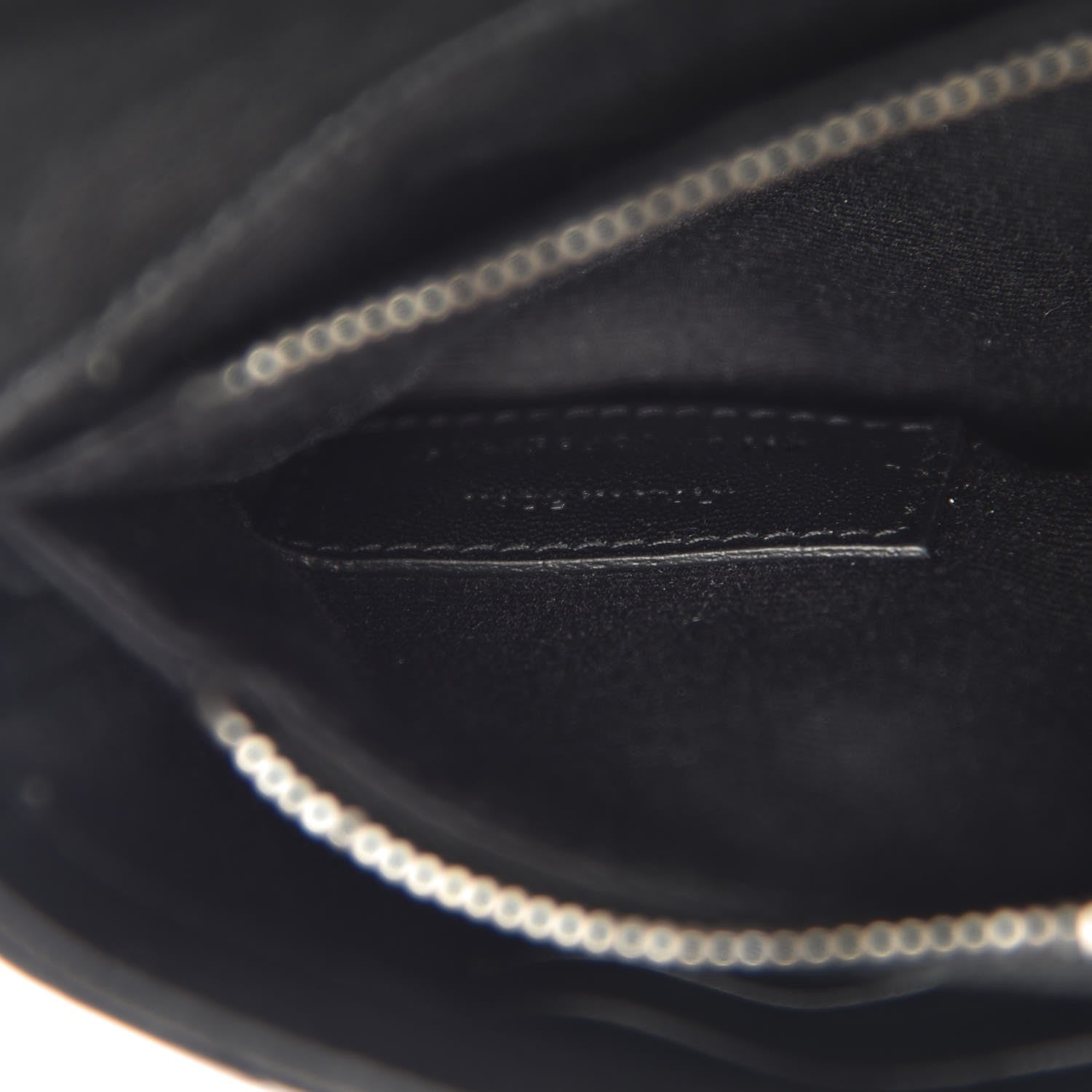Saint Laurent Sheepskin Matelasse Chevron Monogram College Chain Wallet Black 8 of 8