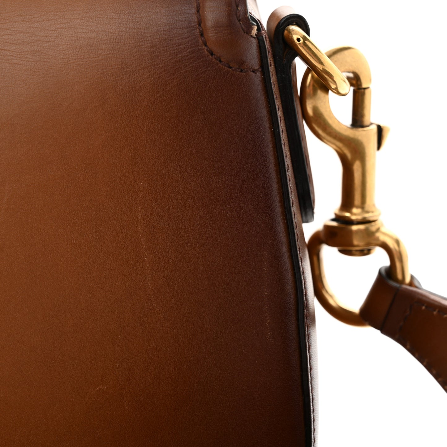 Calfskin Medium Lady Web Shoulder Bag Cuir