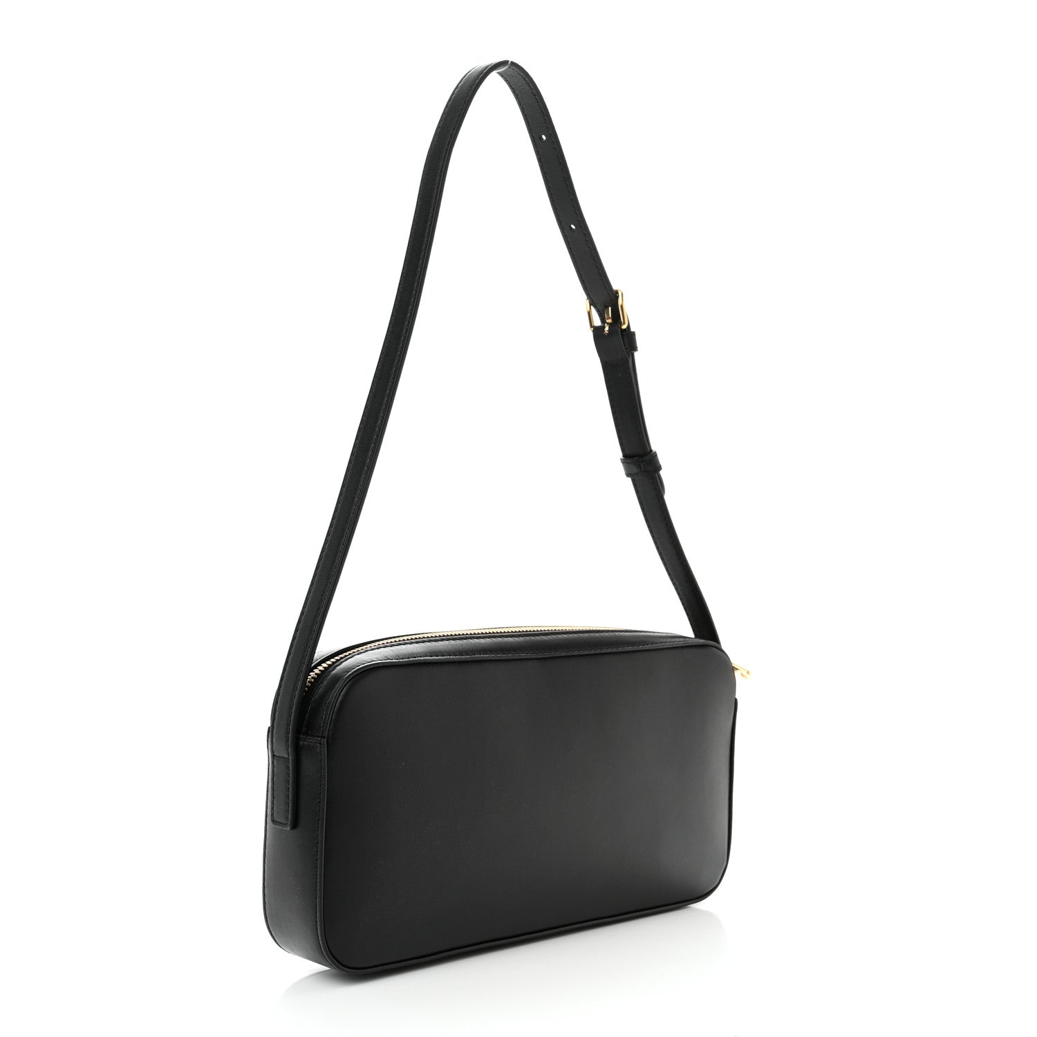 Celine Smooth Calfskin Cuir Triomphe Camera Shoulder Bag Black 3 of 9
