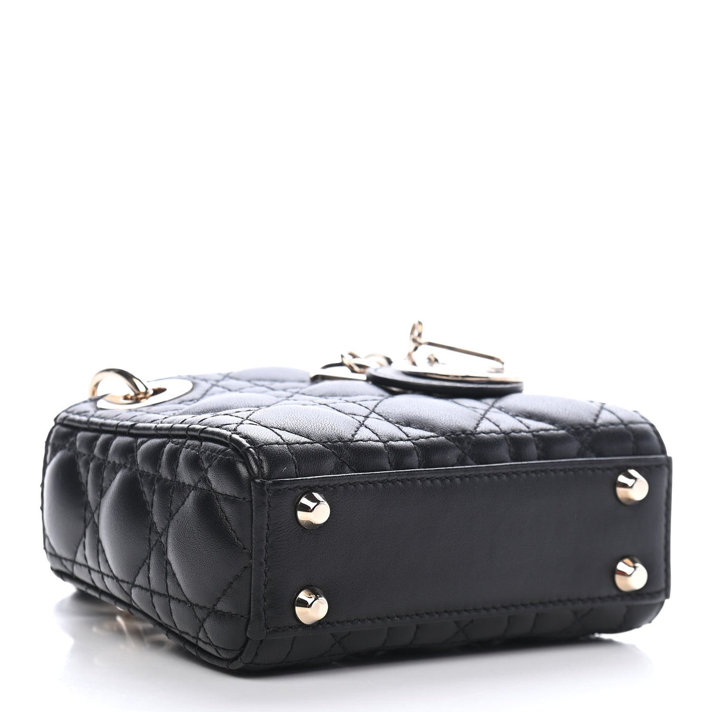 Lambskin Cannage Micro Lady Dior Black