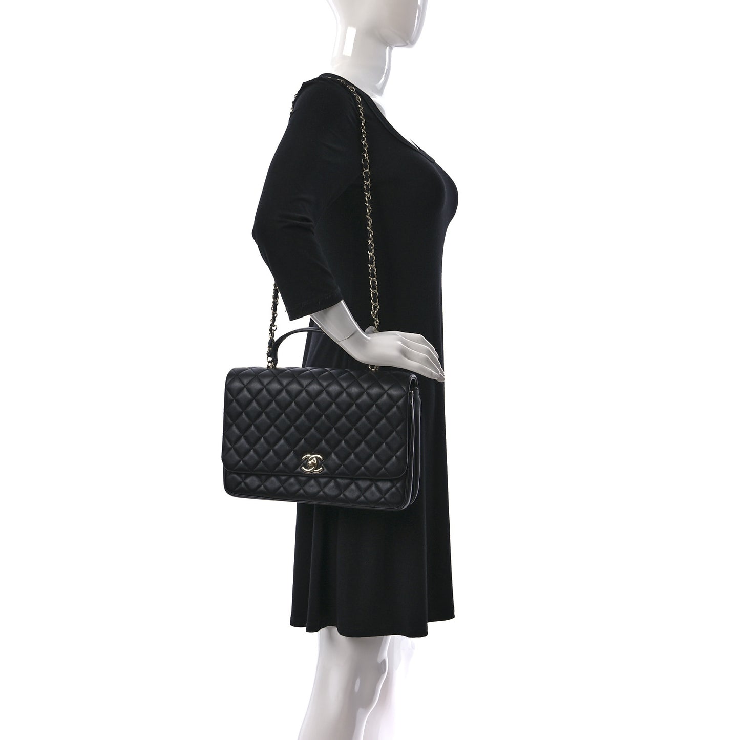 Lambskin Quilted Medium Citizen Chic Flap Black