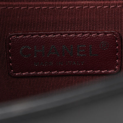 Chanel Calfskin Woven Small Boy Flap Black White 6 of 12
