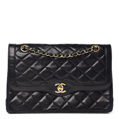 Chanel Lambskin Quilted Medium Double Flap Bag Black 1 of 11
