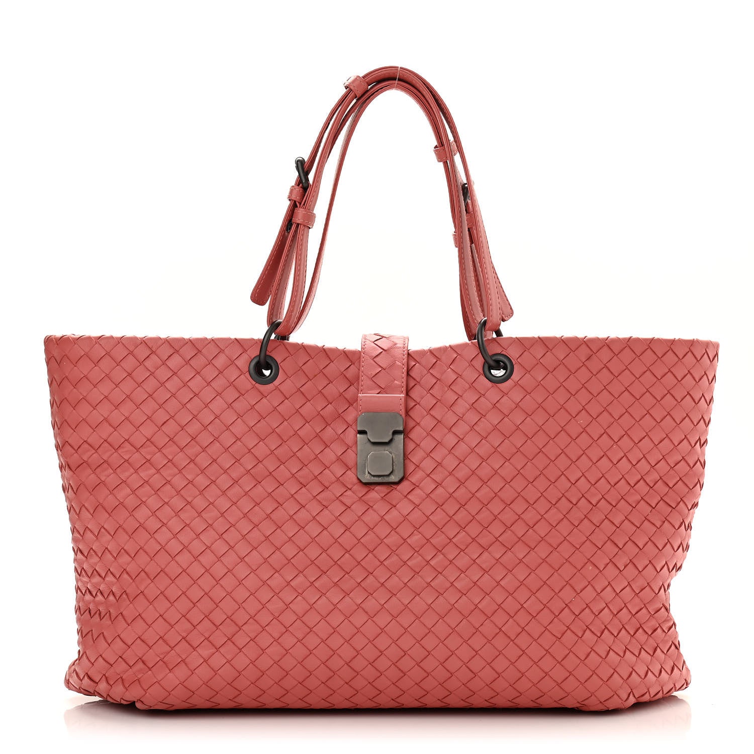 Bottega Veneta Nappa Intrecciato Large Capri Tote Corallo 1 of 12