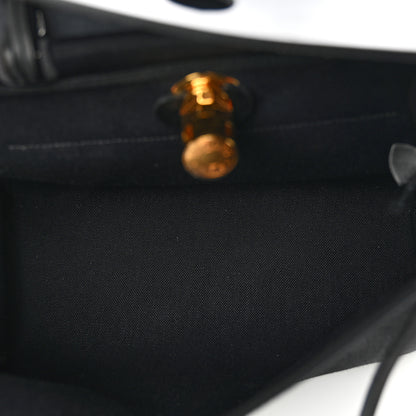 Hermes Military Toile Vache Hunter Herbag Zip Retourne 31 PM Black 6 of 10